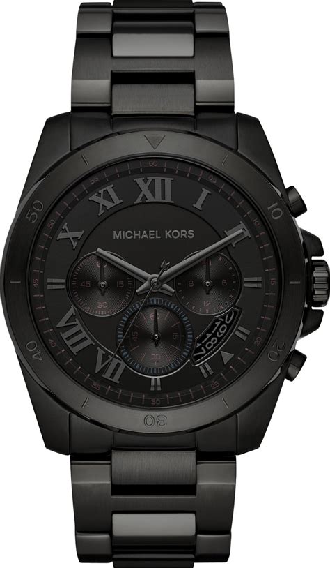 black watch bag michael kors|Michael Kors black chronograph watch.